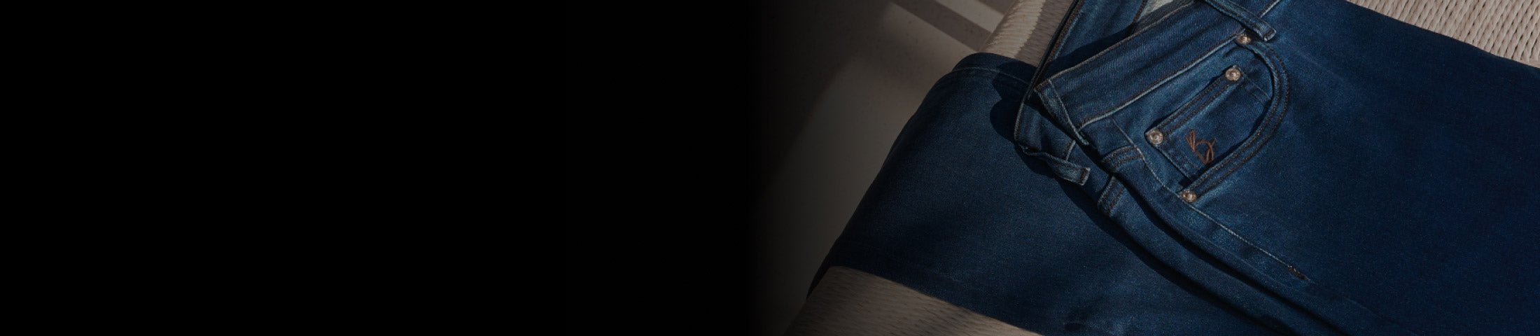 Donkerblauwe jeans van Bukser