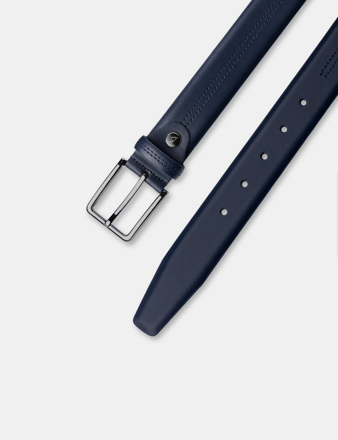 Bukser Jeans | Leren riem – Blauw - Bukser Jeans