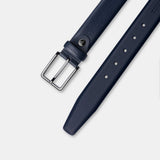 Bukser Jeans | Leren riem – Blauw - Bukser Jeans