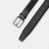 Bukser Jeans | Leren riem – Zwart - Bukser Jeans