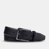 Bukser Jeans | Leren riem – Zwart - Bukser Jeans