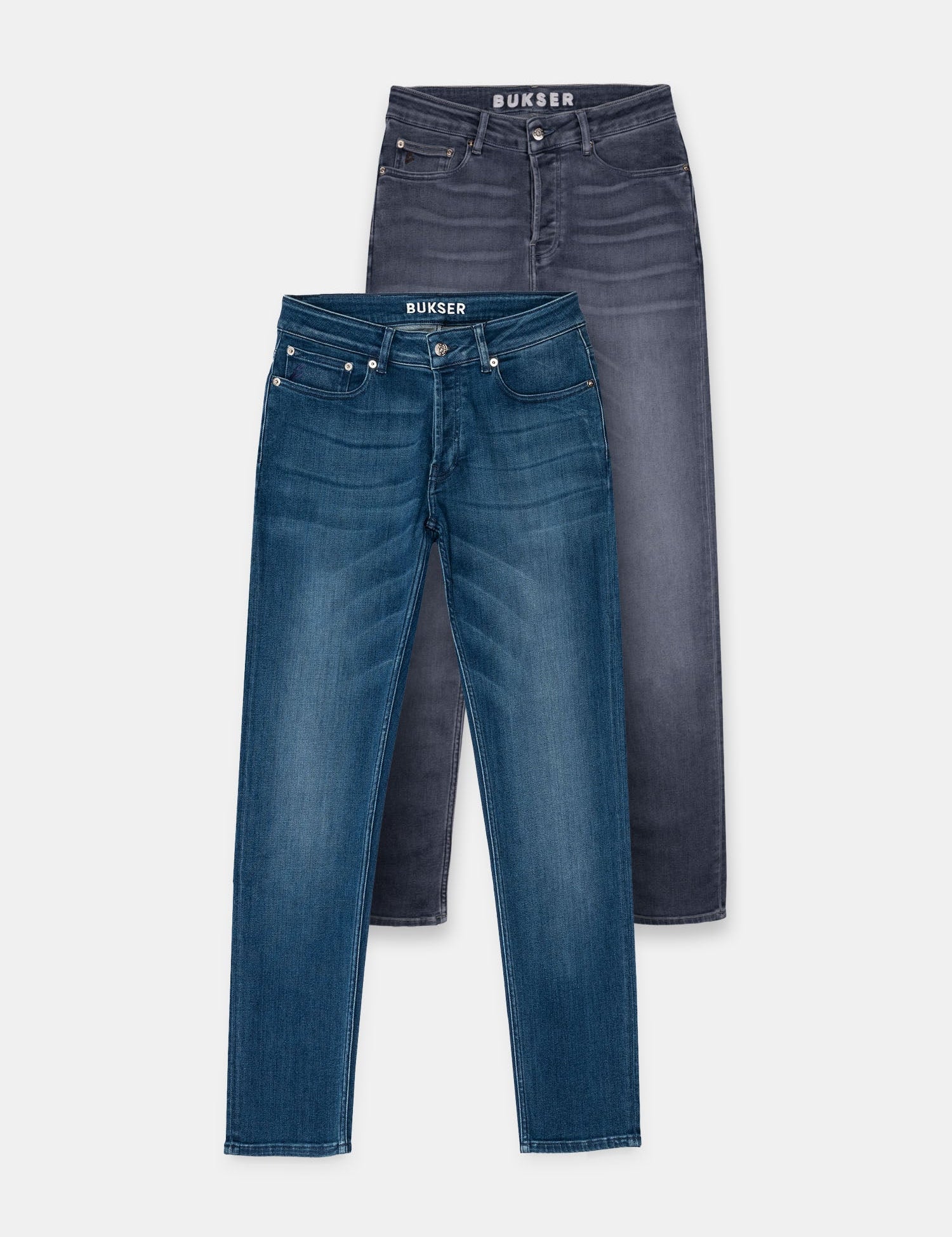 Bukser Jeans | Slim Fit | Nino Dark Blue + Grey - Bukser Jeans