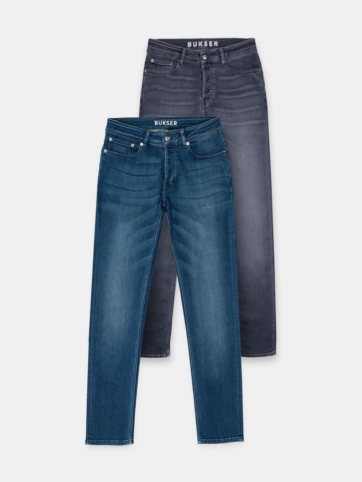 Bukser Jeans | Slim Fit | Nino Dark Blue + Grey - Bukser Jeans