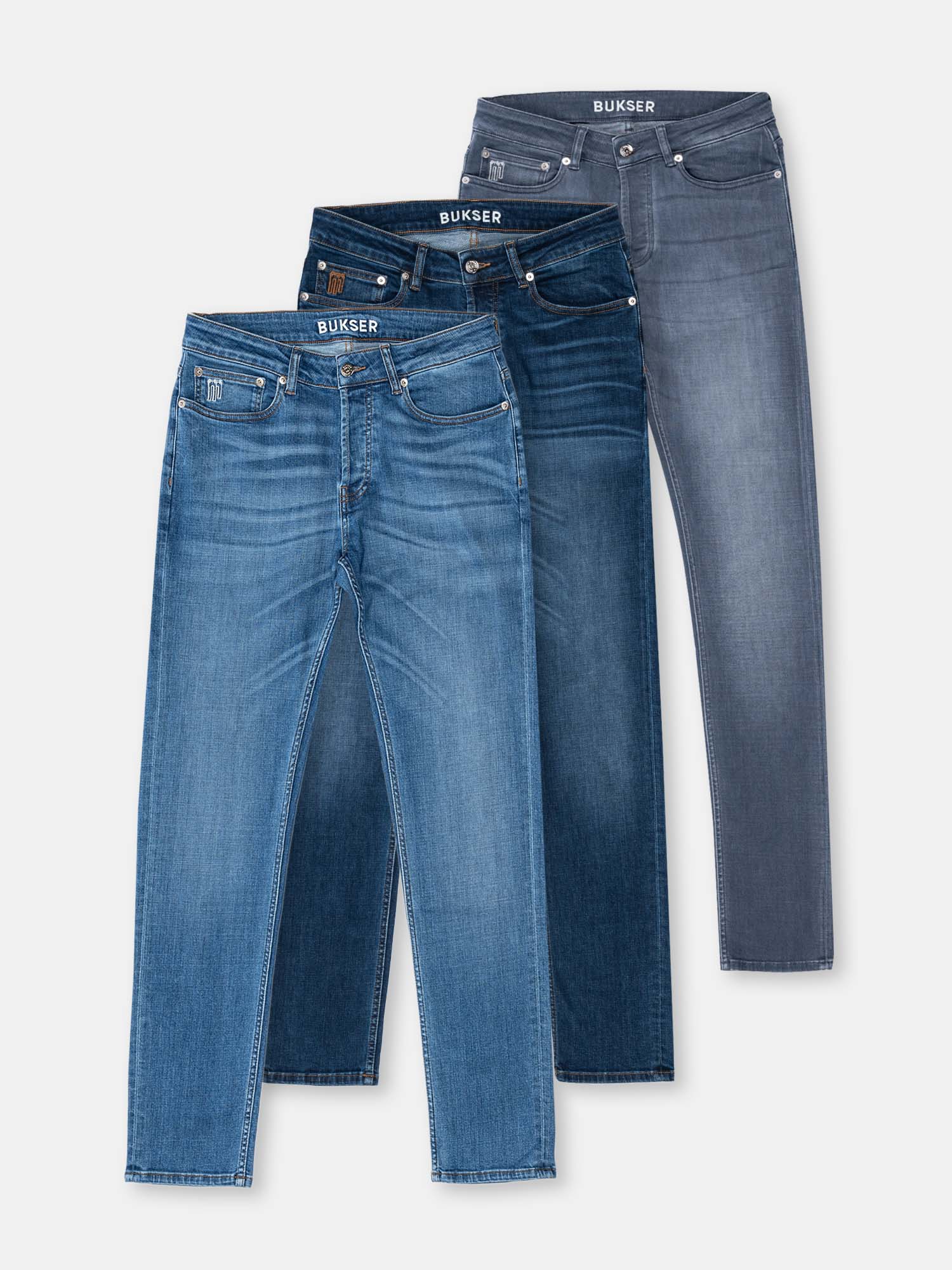 Bukser Jeans | Slim Fit | Nino Midnight Fjord + Norse Blue + Nordic Mist - Bukser Jeans