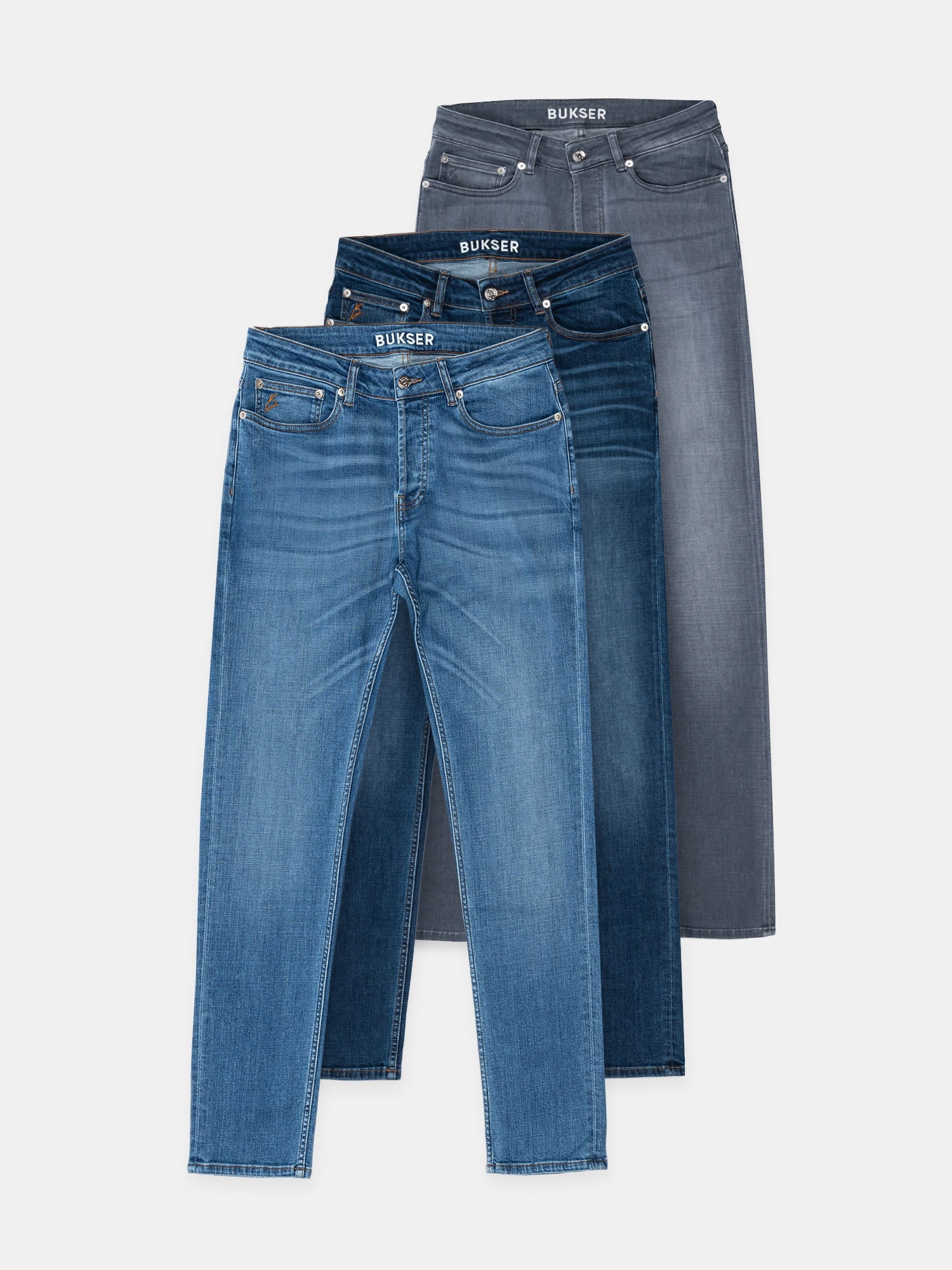 Bukser Jeans | Slim Fit | Nino Midnight Fjord + Norse Blue + Nordic Mist - Bukser Jeans