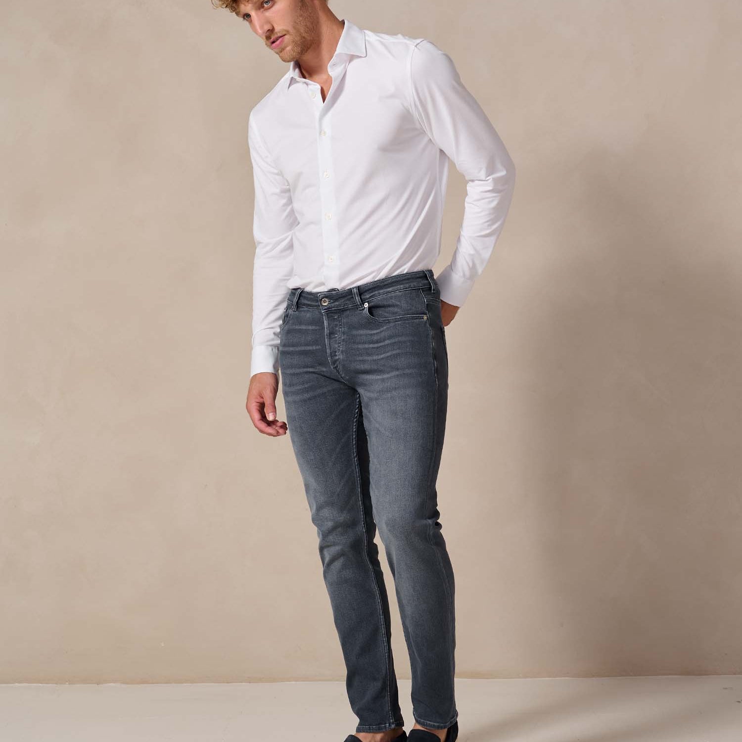 Bukser Jeans | Slim Fit Spijkerbroek | Nino Grey - Bukser Jeans