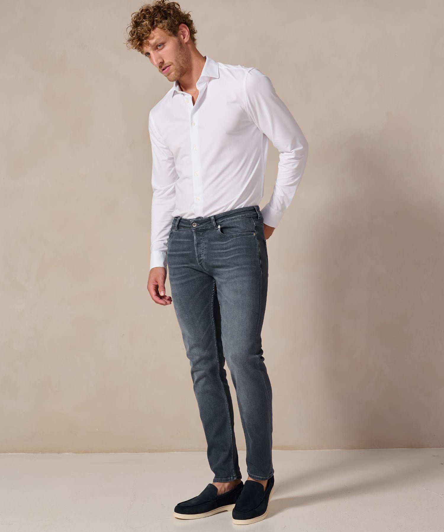 Bukser Jeans | Slim Fit Spijkerbroek | Nino Grey - Bukser Jeans