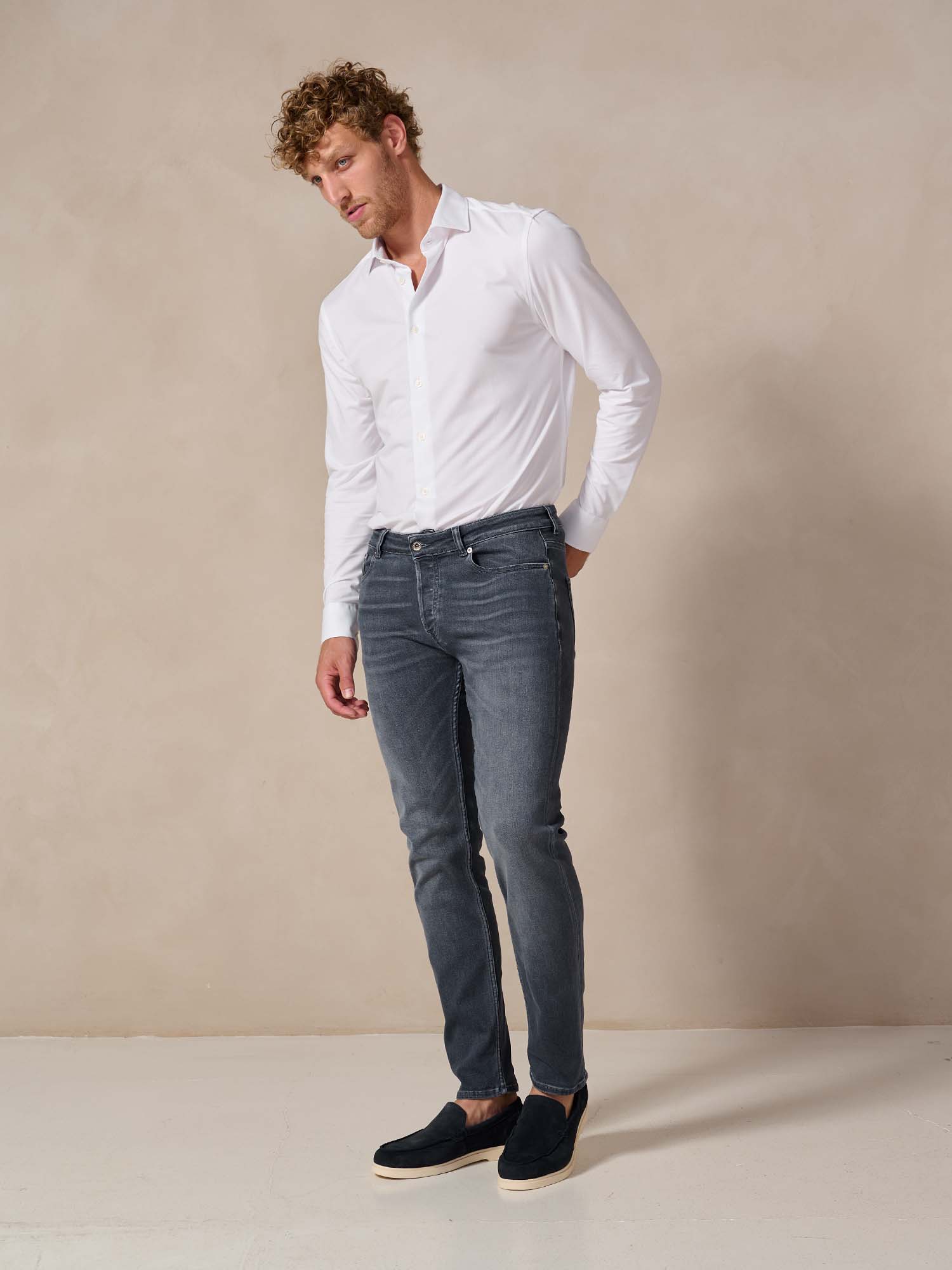 Bukser Jeans | Slim Fit Spijkerbroek | Nino Grey - Bukser Jeans
