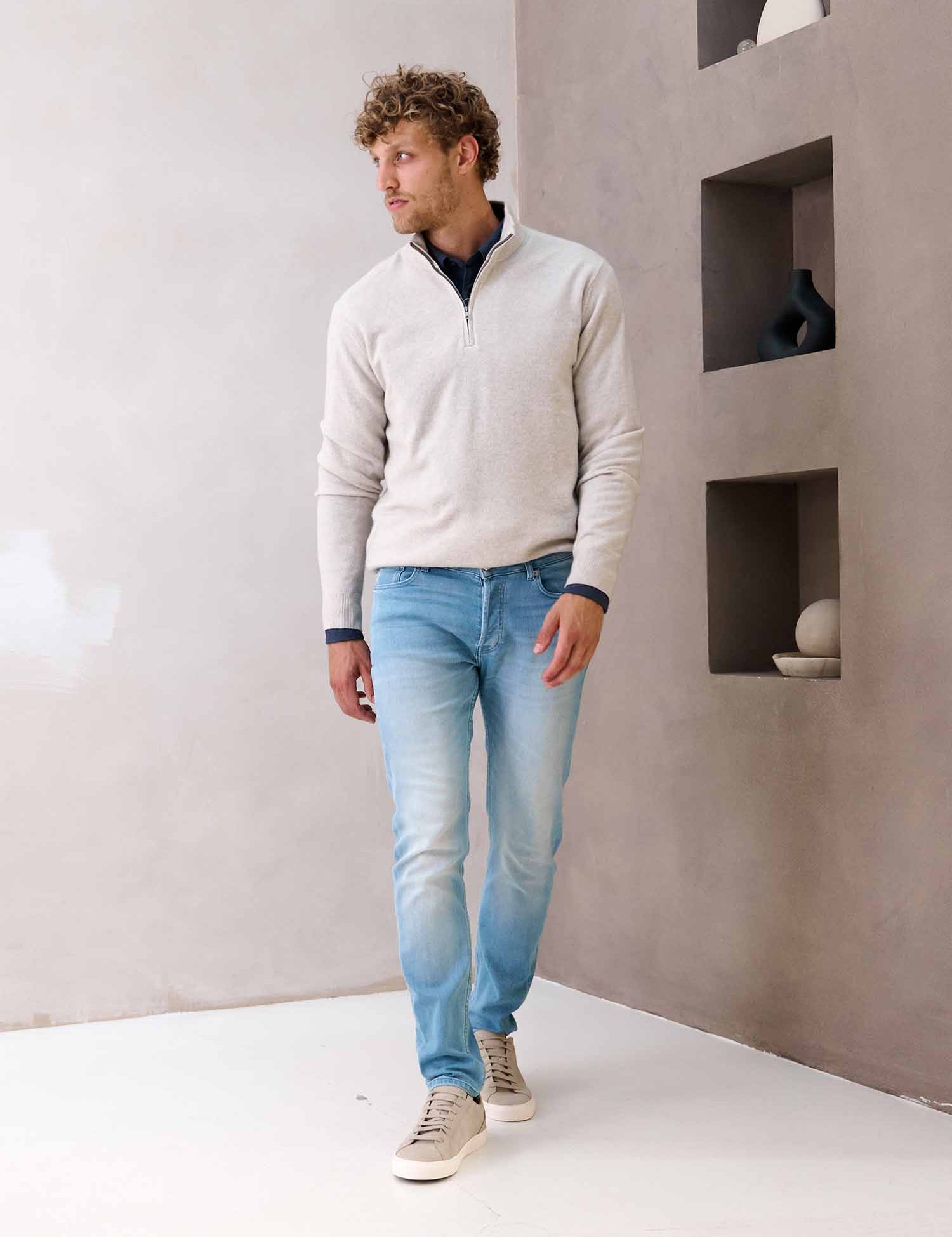 Bukser Jeans | Slim Fit Spijkerbroek | Nino Light Blue - Bukser Jeans