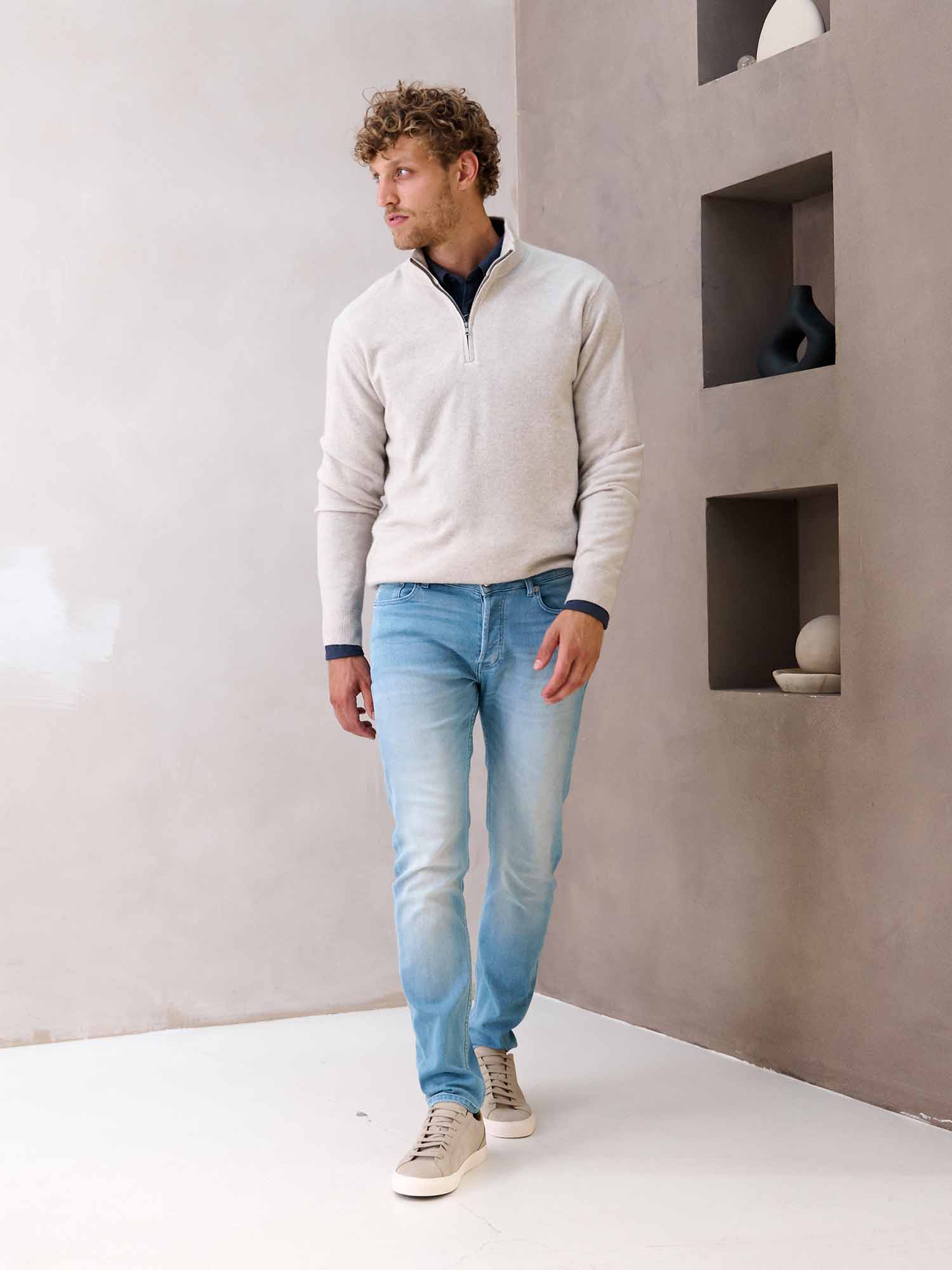 Bukser Jeans | Slim Fit Spijkerbroek | Nino Light Blue - Bukser Jeans