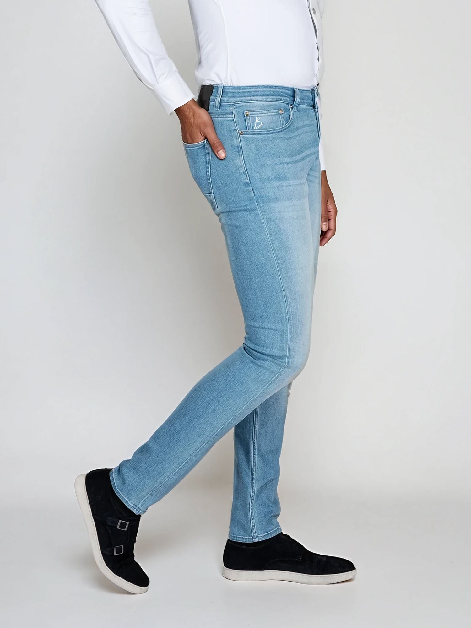 Bukser Jeans | Slim Fit Spijkerbroek | Nino Light Blue - Bukser Jeans